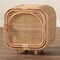 Bali & Pari Keita Bohemian Natural Rattan and Mahogany Wood Nightstand 244-13671-ZORO - alternate 5